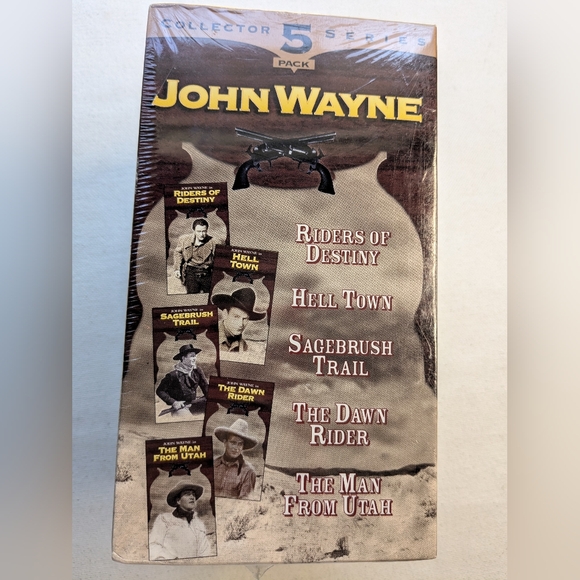 1997 John Wayne VHS Home Video Tapes Collectors 5 Pack Series NEW Sealed R-2 - Picture 4 of 6